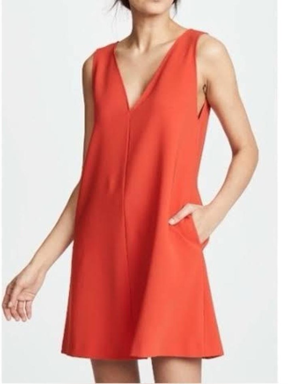 Theory Admiral Crepe V-Neck Shift Mini Dress ❣️